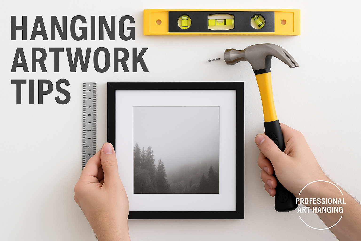 Load video: White Wall hanging guide demonstration