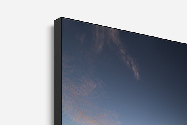 Tableau photo Pas des Sables light painting avec un cadre affleurant en aluminium noir